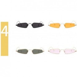 Square Vintage Narrow Sunglasses Rectangle Glasses - Purple - CG18NUUHT3Z $10.55