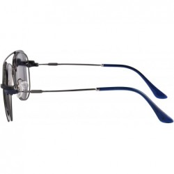 Aviator Anti Blue Light Hyperopia Glasses with Polarized Clip-on Sunglasses-LH3039 - C4 Gun - CJ18UH2WKW8 $33.23