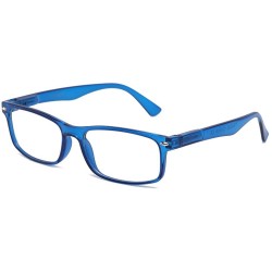 Rimless Unisex Translucent Simple Design No Logo Clear Lens Glasses Squared Fashion Frames - Blue - CX11EA53HZH $9.05