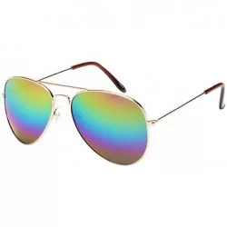 Square Sunglasses Mirrored Polarized Protection Lightweight - Multicoloro - CF18QHE9KGD $16.76