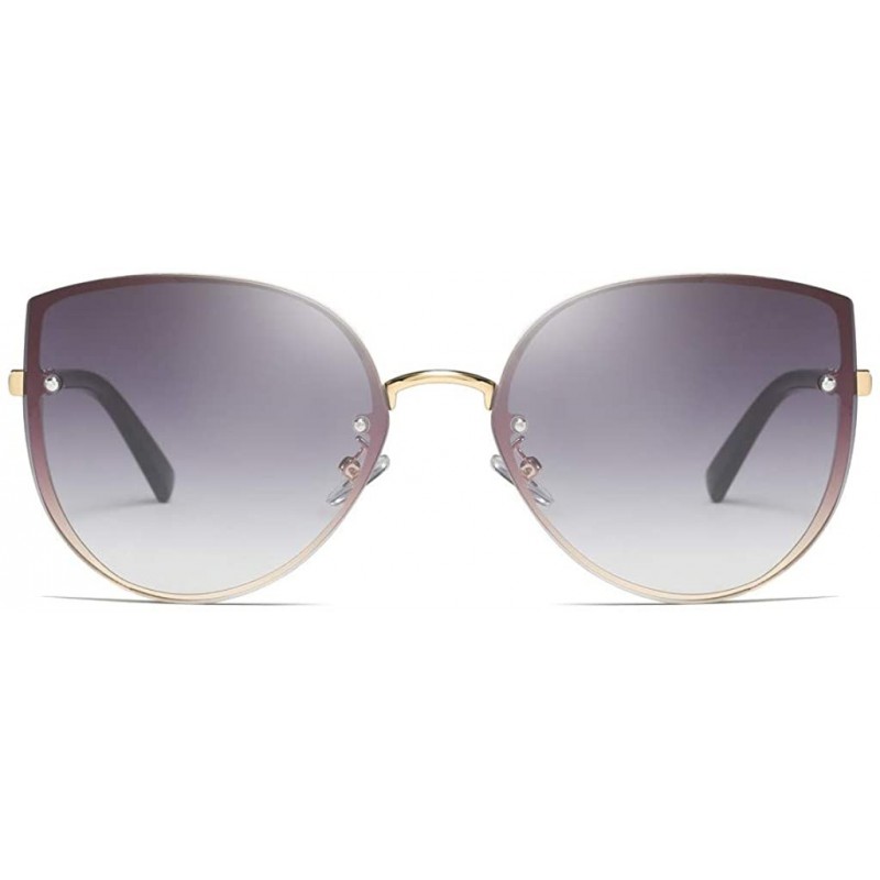 Wrap Retro Fashion Punk Stylish Irregular Shape Sunglasses With Metal Oversized Frame - F - CK196M32UUM $11.87