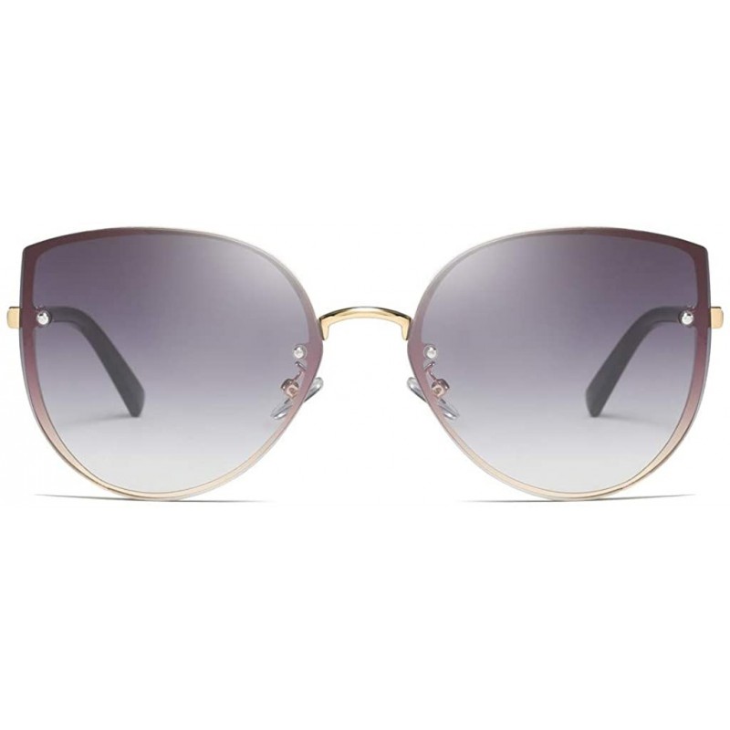 Wrap Retro Fashion Punk Stylish Irregular Shape Sunglasses With Metal Oversized Frame - F - CK196M32UUM $11.87