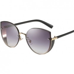 Wrap Retro Fashion Punk Stylish Irregular Shape Sunglasses With Metal Oversized Frame - F - CK196M32UUM $11.87