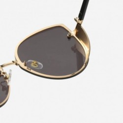 Wrap Retro Fashion Punk Stylish Irregular Shape Sunglasses With Metal Oversized Frame - F - CK196M32UUM $11.87