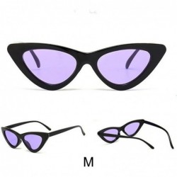 Cat Eye Women Fashion Cat Eye Shades Sunglasses Integrated UV Candy Colored Glasses UV400 Protection Glasses - Purple - CN196...