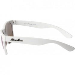 Wayfarer Sunglasses Classic Vintage Retro Style Design 2140 - White Frame Mirrored Green Lenses - C012JC7K88H $22.93