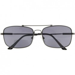 Rectangular Lightweight Flexible Bifocal Sunglasses - Gunmetal-grey-lens - CV18N6YA0LO $29.05