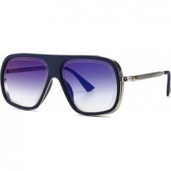 Sport Oversized Sunglasses Mens Square Frame Sunglasses Bold Pilot Sports Eyewear Luxury - 6 - CX19548CWU9 $18.85