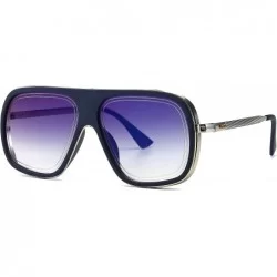 Sport Oversized Sunglasses Mens Square Frame Sunglasses Bold Pilot Sports Eyewear Luxury - 6 - CX19548CWU9 $18.85
