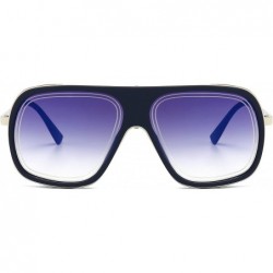 Sport Oversized Sunglasses Mens Square Frame Sunglasses Bold Pilot Sports Eyewear Luxury - 6 - CX19548CWU9 $18.85