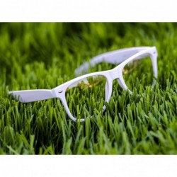Aviator Clear Lens Eye Glasses Non Prescription Glasses Frames For Women and Men - .Clear White Frame - C612CQ2PQKF $9.27