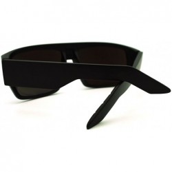 Square Mens Square Multicolor Mirror Lens Sunglasses Futuristic Sporty Shades - Black Blue - CW11H5T3MC9 $12.27