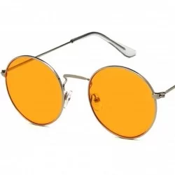 Round Classic Vintage Metal Round Frame Colorful UV400 Sun Glasses Clear Lens Plain Glasses - 8 - CK18W39KY59 $18.05