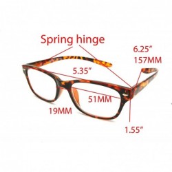 Sport Lightweight Plastic Hanging Reading Glasses Free Pouch SPRING HINGE - Shiny Tortoise Clear Unissex - CJ17YITU9A7 $20.35