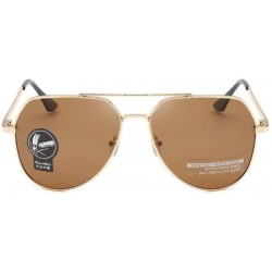 Sport Polarized Sunglasses Discoloration Driving Fishing - Golden Tea - CJ190RT6L7E $9.82