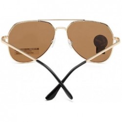Sport Polarized Sunglasses Discoloration Driving Fishing - Golden Tea - CJ190RT6L7E $9.82