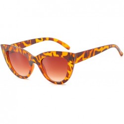Oversized Retro Cateye Sunglasses for Women Mirrored Lens UV400 Shades - Demi Tortoise/Brown - CW18IE7HAWU $20.02