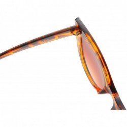Oversized Retro Cateye Sunglasses for Women Mirrored Lens UV400 Shades - Demi Tortoise/Brown - CW18IE7HAWU $8.39