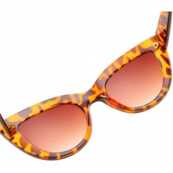 Oversized Retro Cateye Sunglasses for Women Mirrored Lens UV400 Shades - Demi Tortoise/Brown - CW18IE7HAWU $8.39