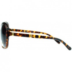 Square Polarized Sunglasses Women's Oversized Classic Designer Style - Tortoise (Smoke) - C3189XKQI4K $10.81