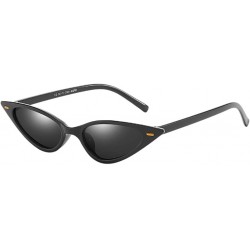 Semi-rimless Unisex Fashion Small Frame Sunglasses Vintage Retro Style Cat Eye Sun Glasses Outdoors Travel Eyewear - F - CW19...