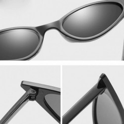 Semi-rimless Unisex Fashion Small Frame Sunglasses Vintage Retro Style Cat Eye Sun Glasses Outdoors Travel Eyewear - F - CW19...