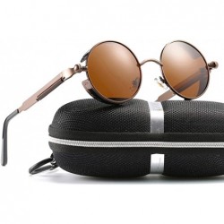 Round Retro Round Gothic Circle Steampunk Polarized Sunglasses Metal Alloy Polarized Sun glasses for Men Women - CA18T544USL ...