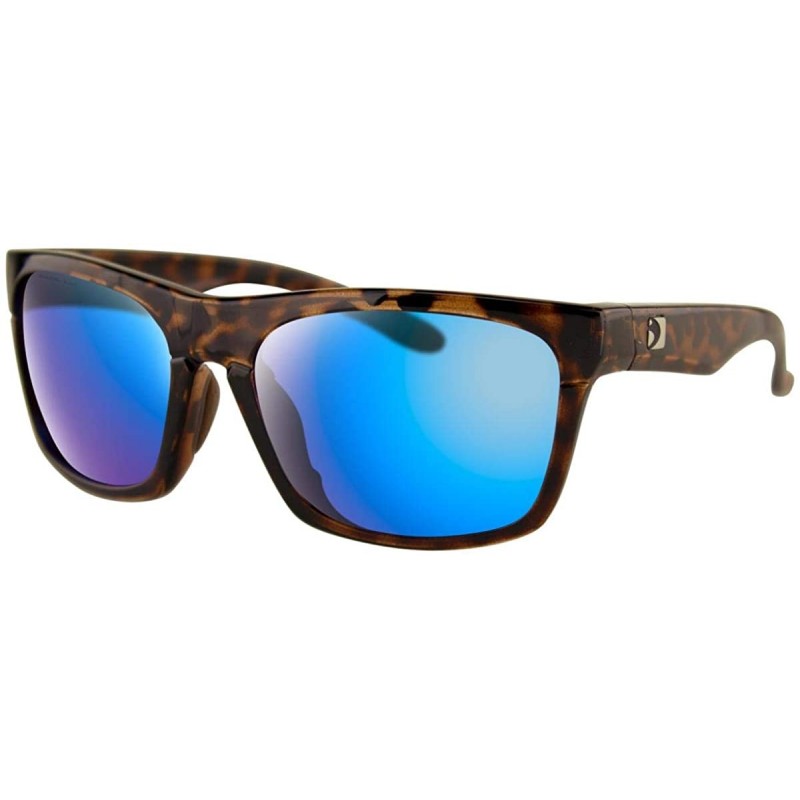 Square 26-5250 Route Sunglasses Brown Tort W/Pur Hd/Light Blue Revo Mir - CE18QXQC9WU $40.27