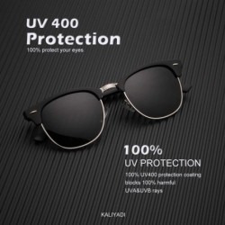 Wrap Polarized Sunglasses for Men and Women Semi-Rimless Frame Driving Sun glasses 100% UV Blocking - C218NX5S2Y4 $14.33