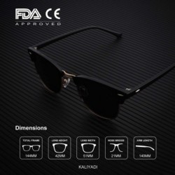 Wrap Polarized Sunglasses for Men and Women Semi-Rimless Frame Driving Sun glasses 100% UV Blocking - C218NX5S2Y4 $14.33