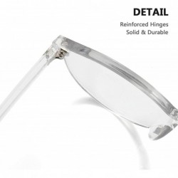 Round Rimless Sunglasses Oversized Colored Transparent Round Eyewear Retro Eyeglasses for Women Men - Transparent - CK18HXDD7...