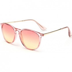 Round Sun Glasses Colored Shades Round Sunglasses for Women Tinted Lens Circle Ladies Pink Eyeglasses - C06 - CY18W0GYEWD $24.21
