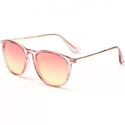 Round Sun Glasses Colored Shades Round Sunglasses for Women Tinted Lens Circle Ladies Pink Eyeglasses - C06 - CY18W0GYEWD $42.23