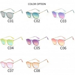 Round Sun Glasses Colored Shades Round Sunglasses for Women Tinted Lens Circle Ladies Pink Eyeglasses - C06 - CY18W0GYEWD $24.21