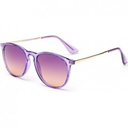 Round Sun Glasses Colored Shades Round Sunglasses for Women Tinted Lens Circle Ladies Pink Eyeglasses - C06 - CY18W0GYEWD $24.21