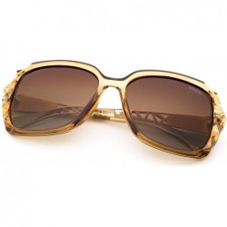Round Fashion Sunglasses for Women Oversized Polarized UV Protection Vintage Classic Sun Glasses Ladies Shades - C4196QYTLUL ...