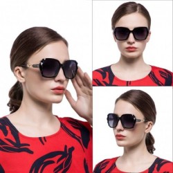 Round Fashion Sunglasses for Women Oversized Polarized UV Protection Vintage Classic Sun Glasses Ladies Shades - C4196QYTLUL ...