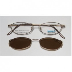 Rimless Intelli Clip 750 Womens/Ladies Sunglass Lens Clip-Ons Rhinestones Flexible Hinges Eyeglasses/Eyeglass Frame - CU12128...