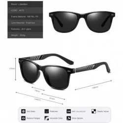Square Polarized Sunglasses for Women and Men Retro Driving Rectangular Sun Glasses 100% UV Blocking - CM18STYH5QD $23.33