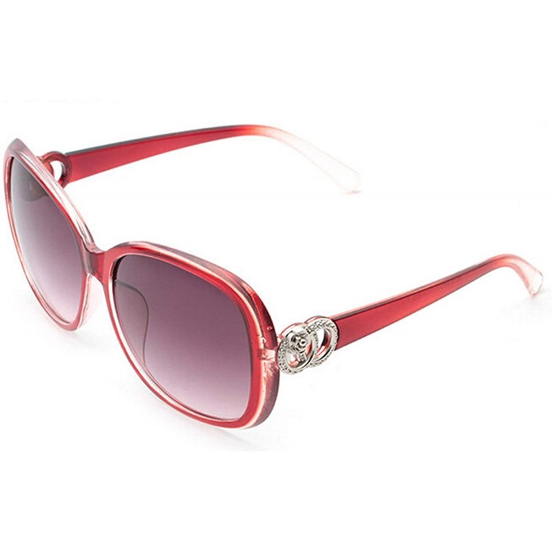 Aviator Polarized Sunglasses Protection Activities Transparent - Transparent Red - C318TND270M $18.31