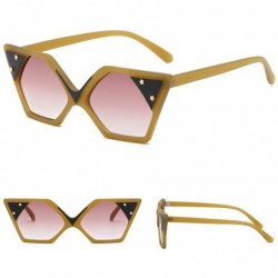 Oval Sunglasses Retro Goggles Multicolor Eyeglasses Glasses Eyewear - Brown - CD18QND7HIL $10.29
