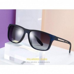 Square Casual sunglasses trend driving polarized sunglasses men retro sunglasses - Sand Black C1 - CW1904Y8RM7 $14.25