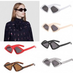 Wrap Unisex Irregular Diamond Shaped Fashion Lightweight Polarized Sunglasses - White - C1196MCS0WK $9.42
