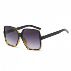 Rectangular Mirror Blocking Square Sunglasses Glasses - Black Bean Flower - CS190OCD4Z7 $8.97