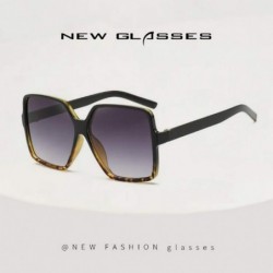 Rectangular Mirror Blocking Square Sunglasses Glasses - Black Bean Flower - CS190OCD4Z7 $8.97