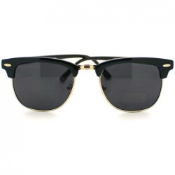 Rimless Men Women Retro Sunglasses Semi Rimless Green Lens UV Protection - CD185H655DY $10.85