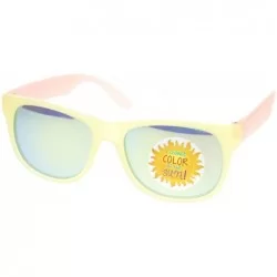 Sport Photochromic Color Changing Frame Matte Sport Horn Rim Sunglasses - Yellow Peach - CT11YAXMH55 $19.83