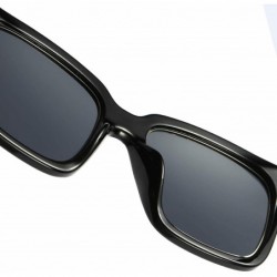 Square HD Polarized Sunglasses for Men and Women Matte Finish Sun Glasses Color Mirror Lens 100% UV Blocking - F - C4197AZL9A...