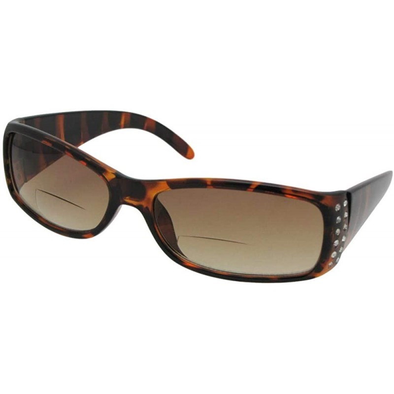 Rectangular Women's Bifocal Sunglasses with Rhinestones B47 - Tortoise Frame - CE1865RTOMN $14.63