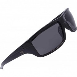Rectangular Turbine Men's Sport Sunglasses- Wrap Tapered Frame- Megol Anti-Slip Nose Pads- 100% UV Protection Lens - C1197CUC...